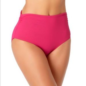 Anne Cole Pink High-Waisted Bikini Bottom